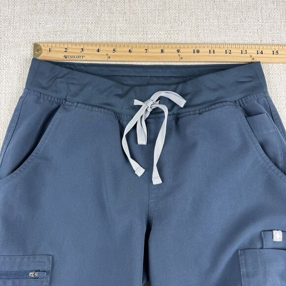 FIGS Yola Yoga Waistband Scrub Pants Womens Small Blue Dark Harbor W22SW2023 - Picture 10 of 16